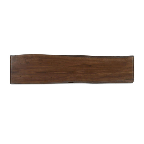 Modern European furniture - Brown Acacia Wood Dining Bench - www.oroa.com