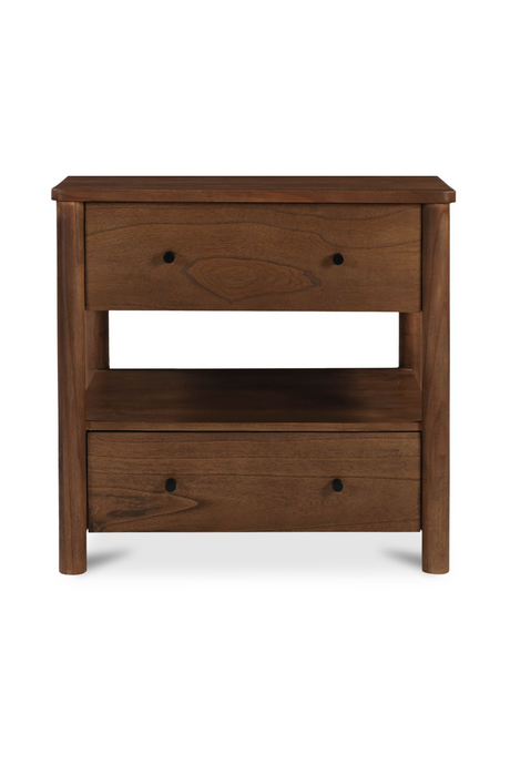 Modern European furniture - 2-Drawer Wooden Charging Nightstand - www.oroa.com
