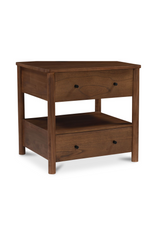 Modern European furniture - 2-Drawer Wooden Charging Nightstand - www.oroa.com