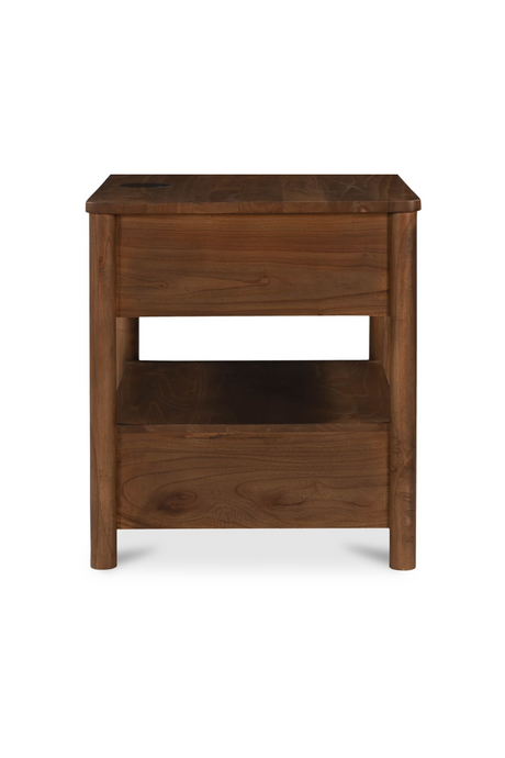 Modern European furniture - 2-Drawer Wooden Charging Nightstand - www.oroa.com