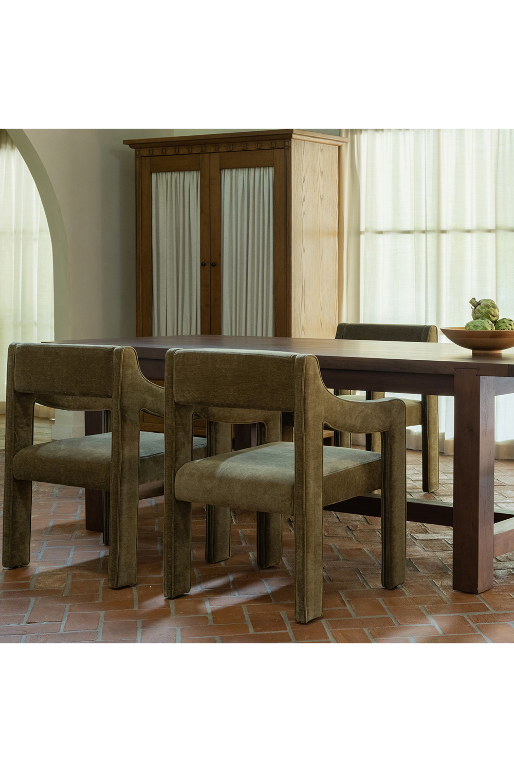Brown Acacia Wood Dining Table | Novi Living Wilson  - www.oroa.com