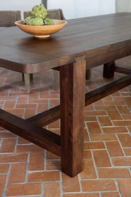 Brown Acacia Wood Dining Table | Novi Living Wilson  - www.oroa.com