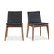 Modern European furniture - American Walnut Framed Dining Chairs (2) - www.oroa.com