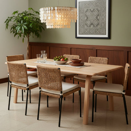 Modern European furniture - Wooden Minimalist Dining Table - www.oroa.com