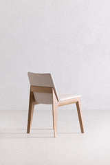 Modern European furniture - Oak Framed Padded Dining Chairs (2) - www.oroa.com
