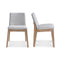 Modern European furniture - Oak Framed Padded Dining Chairs (2) - www.oroa.com