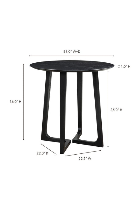 Modern European furniture - Black Solid Ash Counter Table - www.oroa.com