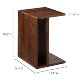 Modern European furniture - Japandi Wooden Accent Table - www.oroa.com