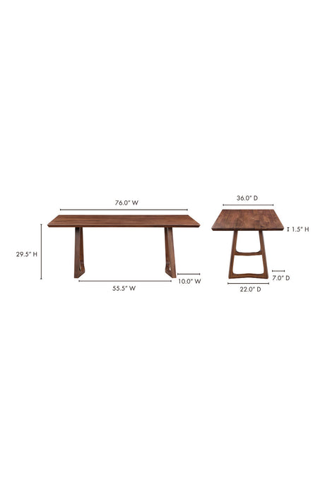 Modern European furniture - Rectangular Wooden Dining Table - www.oroa.com