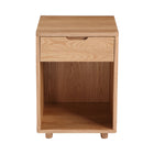 Modern European furniture - Solid Wood 1-Drawer Nightstand - www.oroa.com