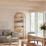 Modern European furniture - Solid Oak Arched Bookcase - www.oroa.com
