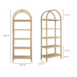 Modern European furniture - Solid Oak Arched Bookcase - www.oroa.com