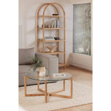 Modern European furniture - Solid Oak Arched Bookcase - www.oroa.com