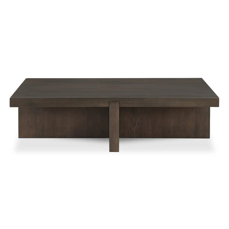 Modern European furniture - Oak Cross-Base Rectangular Coffee Table - www.oroa.com