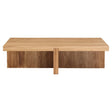 Modern European furniture - Oak Cross-Base Rectangular Coffee Table - www.oroa.com