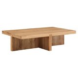 Modern European furniture - Oak Cross-Base Rectangular Coffee Table - www.oroa.com