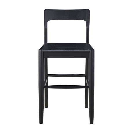 Modern European furniture - Solid Wood Open-Back Counter Stool - www.oroa.com