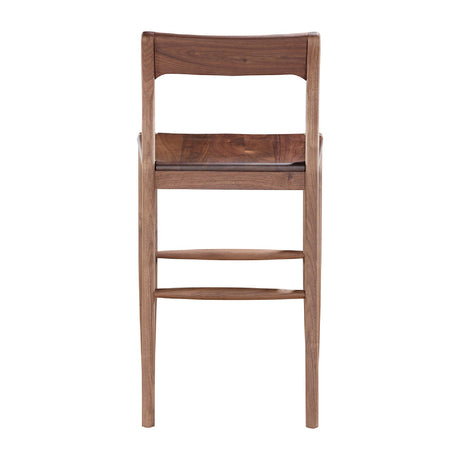 Modern European furniture - Solid Wood Open-Back Counter Stool - www.oroa.com