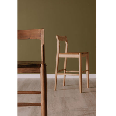 Modern European furniture - Solid Wood Open-Back Counter Stool - www.oroa.com