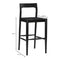 Modern European furniture - Solid Wood Open-Back Bar Stool - www.oroa.com