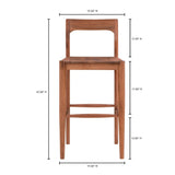 Modern European furniture - Solid Wood Open-Back Bar Stool - www.oroa.com