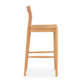 Modern European furniture - Solid Wood Open-Back Bar Stool - www.oroa.com