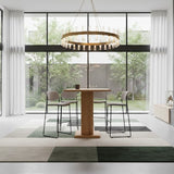 Modern European furniture - Natural Oak Square Bar Table - www.oroa.com