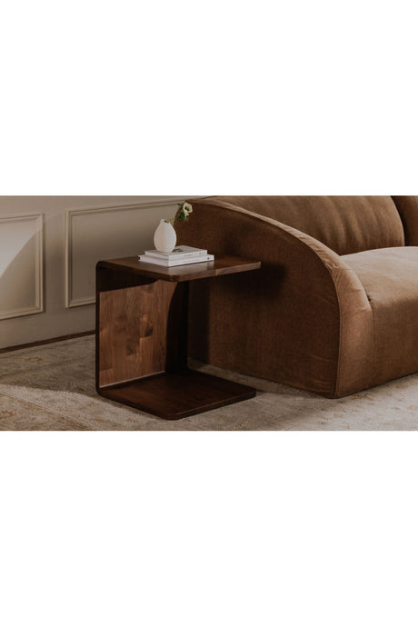 Modern European furniture - C-Shape Oak Side Table - www.oroa.com