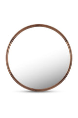 Modern European furniture - Oak Round Wall Mirror - www.oroa.com