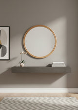 Modern European furniture - Oak Round Wall Mirror - www.oroa.com
