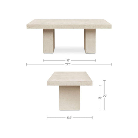 Concrete Outdoor Dining Table | Novi Living Antonius - www.oroa.com