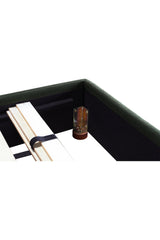 Modern European furniture - Green Tall Headboard King Bed - www.oroa.com