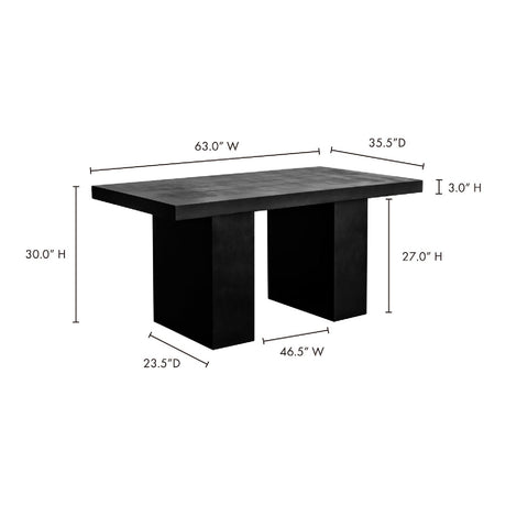 Modern European furniture - Pillar-Legged Indoor/Outdoor Dining Table - www.oroa.com