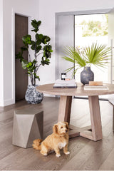 Modern European furniture - Gray Outdoor Concrete Stool - www.oroa.com