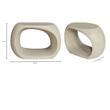 Modern European furniture - Carved Concrete Indoor/Outdoor Stool - www.oroa.com