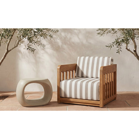 Modern European furniture - Carved Concrete Indoor/Outdoor Stool - www.oroa.com