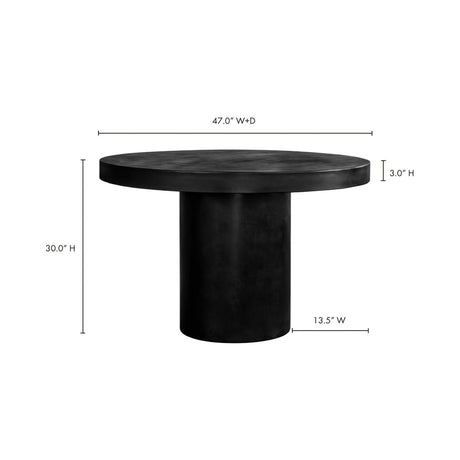 Modern European furniture - Matte Concrete Outdoor Dining Table - www.oroa.com