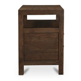 Modern European furniture - Brown Wooden 2-Drawer Nightstand - www.oroa.com