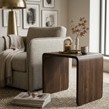 Modern European furniture - C-Shape Oak Side Table - www.oroa.com