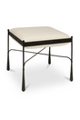 Modern European furniture - Iron Framed Cream Stool - www.oroa.com