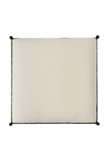 Modern European furniture - Iron Framed Cream Stool - www.oroa.com