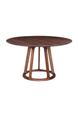 Modern European furniture - Walnut Round Dining Table - www.oroa.com