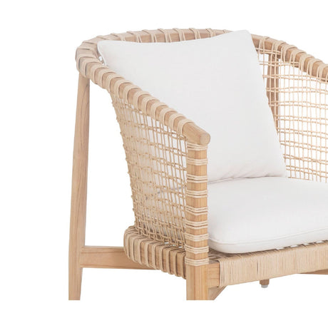 Modern European furniture - White Weave Outdoor Lounge Chair - www.oroa.com