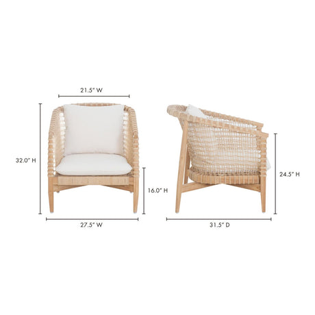 Modern European furniture - White Weave Outdoor Lounge Chair - www.oroa.com