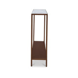 Modern European furniture - Copper Framed Marble Console Table - www.oroa.com