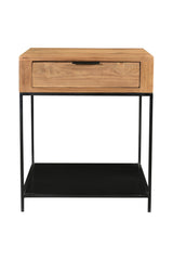 Modern European furniture - Teak & Iron Side Table - www.oroa.com