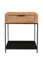 Modern European furniture - Teak & Iron Side Table - www.oroa.com