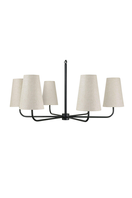 Modern European furniture - Linen Shade 6-Light Chandelier - www.oroa.com