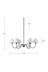 Modern European furniture - Blackened Bronze 6-Light Chandelier - www.oroa.com