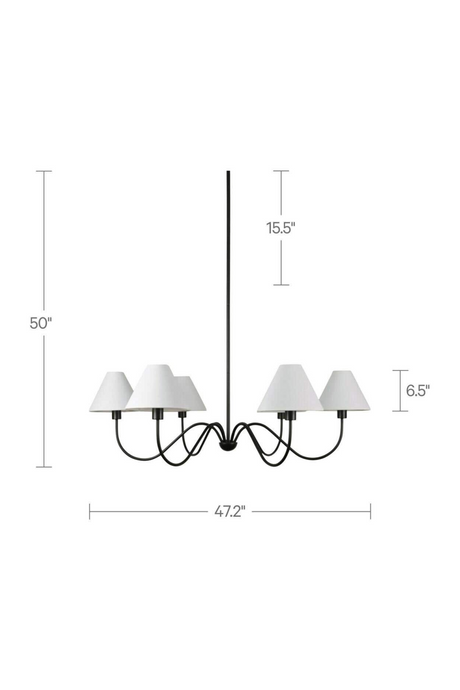 Modern European furniture - Blackened Bronze 6-Light Chandelier - www.oroa.com